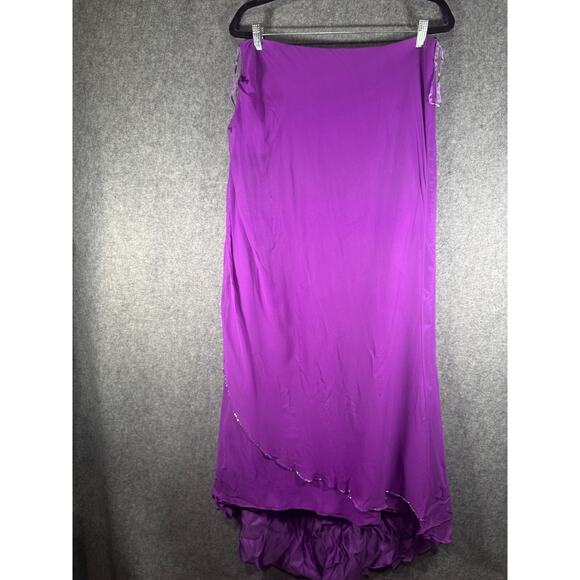 Vintage Princess Skirt Women 14 Purple Chiffon Maxi Silk Y2K Hoco Prom Fairy‎ - Picture 1 of 7